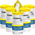Disinfectant Wipe, Canister, Lemon, White, 6 PK