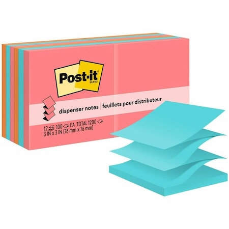 Pop-up Sticky Notes, 3x3 In., PK12