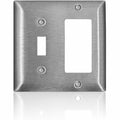 Wall Plate, Toggle, Stainless Steel