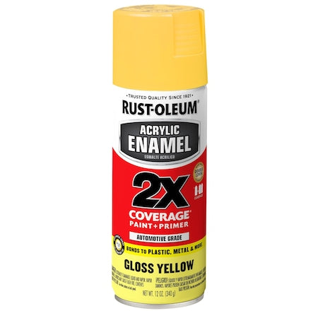 Acrylic Enamel, Gloss Yellow, PK6