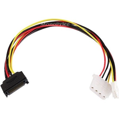SATA(M)/Molex 4pin/4pin, Pwr Cable, 12in