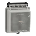 Weatherproof Cover, Outlet Box Type, 2 Gangs Gang, Plastic