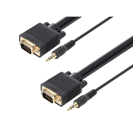 CPU Cord, SVGA/3.5mm Stereo M to M, 10ft