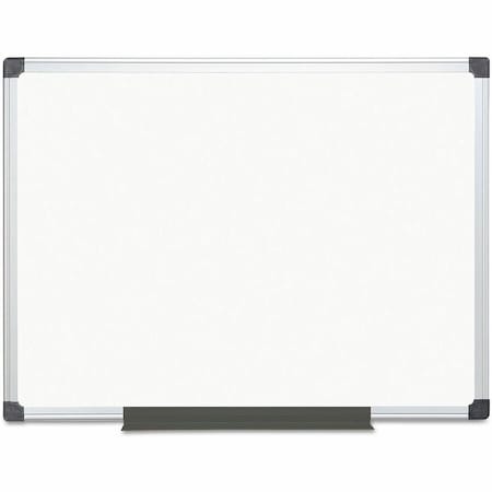 Dry Erase Board, Steel, 35 13/32 in, 47 13/64 in, Aluminum Frame, White, Matte