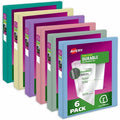 Binder, Assorted Pastel Color, Durable, PK6