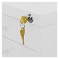 Vertical File Lock Kit, Silver, Steel