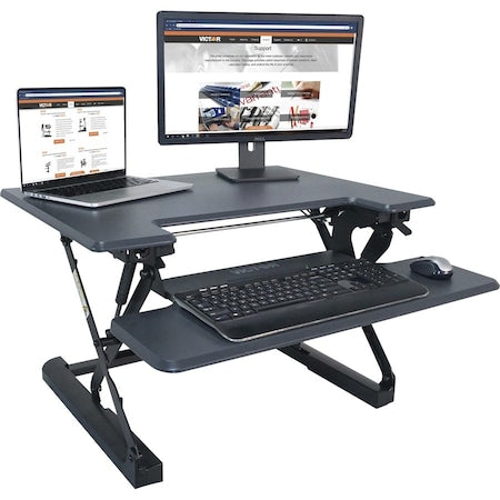 Standing Desk Converter, 31 in W, Gray