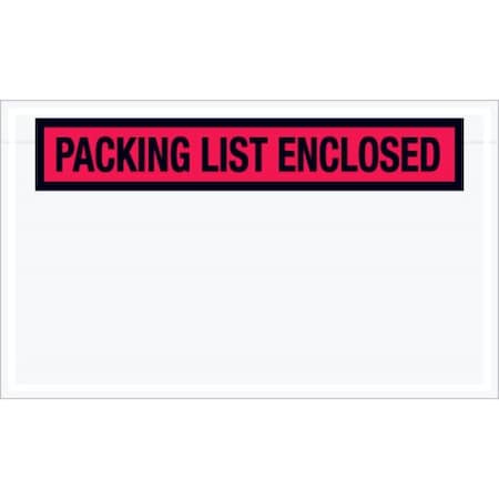 Packing List Envelopes, Red, PK1000