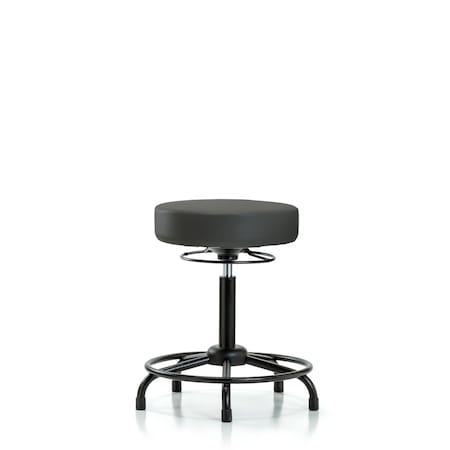 Vin Stool without Back-Medium Bench Height with RT BaseandStat Glides in Charcoal Trailblazer Vin