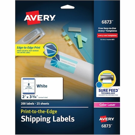 Laser Label Color Print 8Up, White, PK200