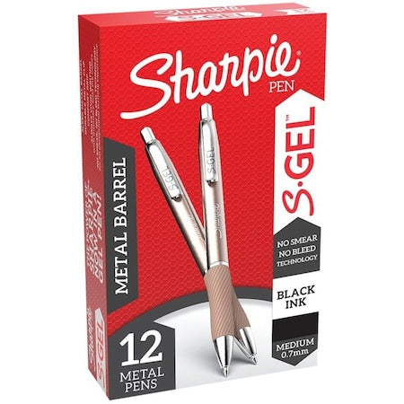 Pen Set, Black, Non-Erasable, Gel, PK12