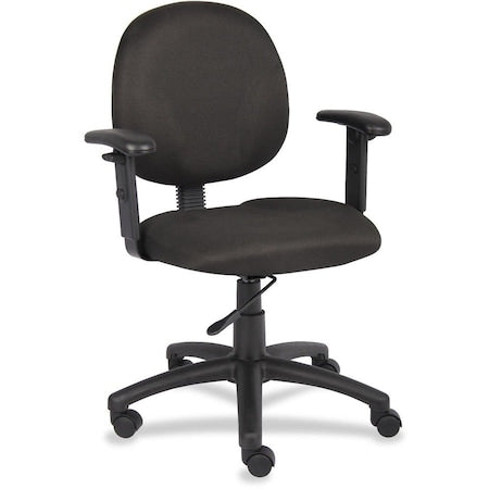 Fabric Task Chair, Adjustable, Black