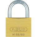 Padlock, 1 47/64" H, 2 1/4" W, Brass