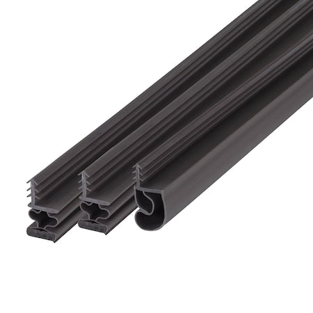 Steel Door Weatherstrip, Magnetic, Brown