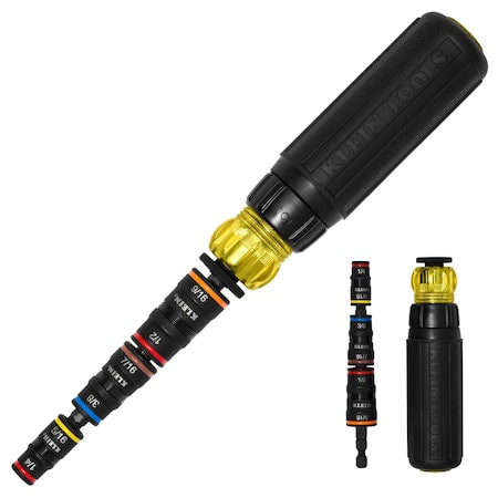 Flip Socket Set, Imp w/Ratch Hdl, 7-in-1