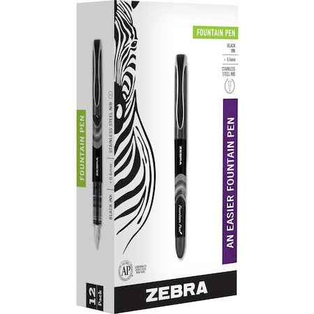 Zebra Pen Zensations Fountain Pens - Fine Pen Point - 0.6 mm Pen Point SizeWater Based Ink - 1 Each