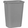 Deskside 10 gal Rectangular Indoor Plastic Can, Gray, None, Plastic, 11 in