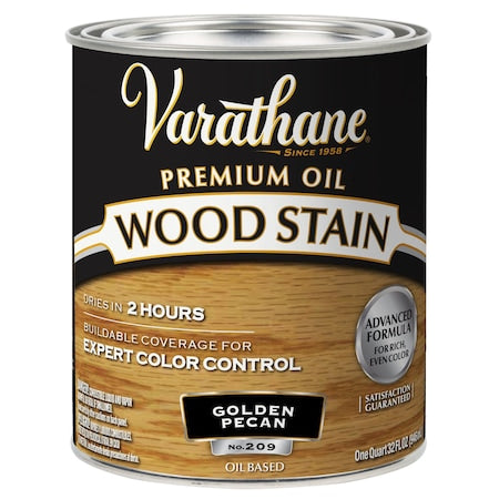 Premium Wood Stain, Oil Based, Golden Pecan, 1 Quart