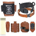 Belt, Toolbelt System, Ironworker, Complete, XL, Brown/Black, Leather, Steel, Brass, 9 Pockets