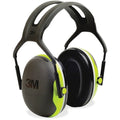 Peltor X4 Over-the-Head Earmuffs, Dielectric, Passive, NRR 27 dB, Foam, Black/Chartreuse