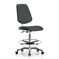 Clean Room Chair 26" to 35-1/2" Height, Vinyl, Charcoal