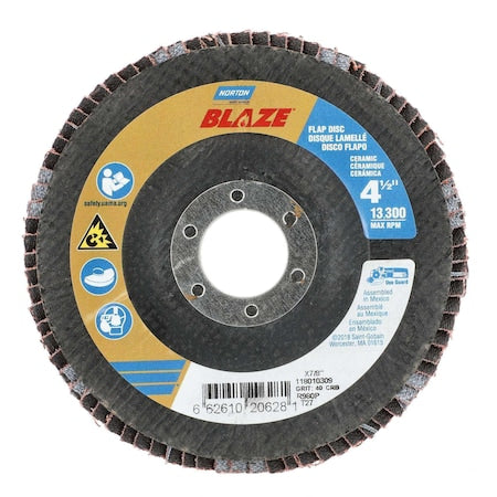 Flap Disc, Ceramic, Type 27, 4 1/2" dia