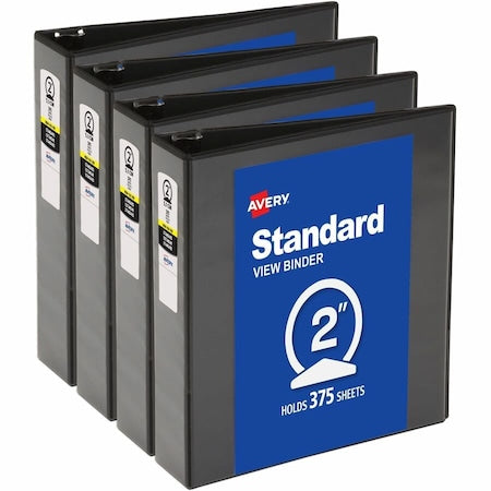 Economy View 3 Ring Binders, 2 in, PK4