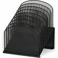 Desktop Separator, Black, Steel, 11 3/4 in W, 10 3/4 in L, 14 in H, 8 Number of Compartments
