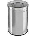 26 Gallon Round Open Top Trash Can, Stainless Steel