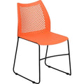 Sled Stack Chair, Plastic, Air-Vent Bck, OR