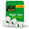 Magic Tape,3/4x1000 in.,Clear,PK3