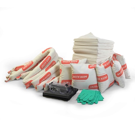 Spill Kit, 30 gal Volume Absorbed per Kit, 30 gal Capacity, Drum
