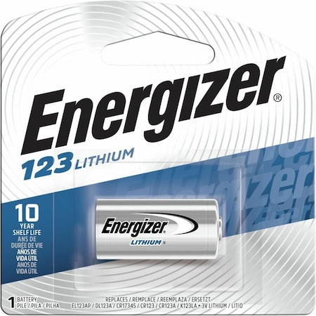 Energizer 123 Batteries, 1 Pack - For Multipurpose - 1500 mAh - 3 V DC - 1-/ Box