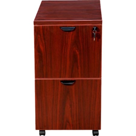 Mobile Pedestal, File/File Mahogany, 16"x22"x29.5"H