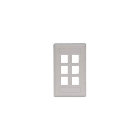 Wall Plate, 6 Port