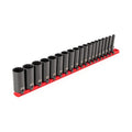 3/8 in Drive Impact Socket Set, Metric, 19 pcs