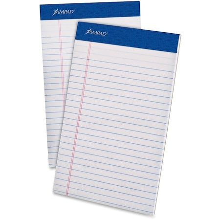5"X8" White Perforated Legal Pad, Pk12