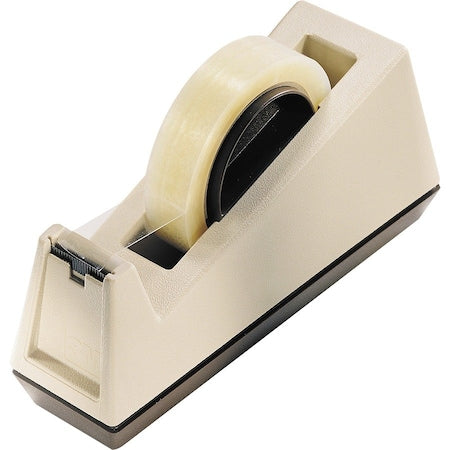 Tape Dispenser, 1 in Max. Tape Width. Plastic, Brown