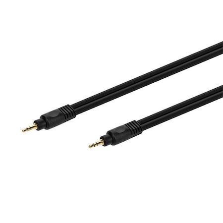 A/V Cable, 3.5mm M/M cable, Black, 6ft