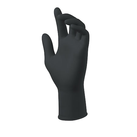 Megaman, Disposable Gloves, 8.5 mil Palm, Nitrile, Powder-Free, S, 50 PK, Black