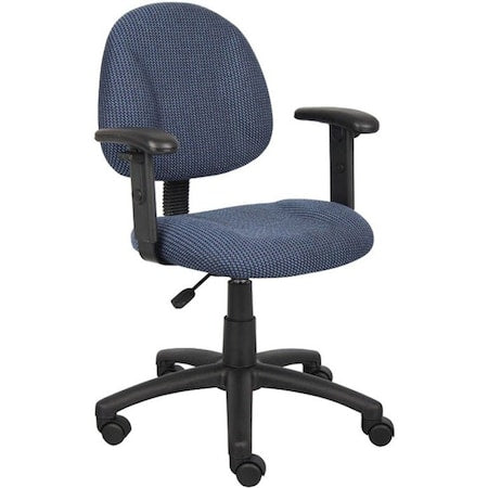 B316 Posture Deluxe Office Task Chair, 25 in W 25" L 40" H, Adjustable, Tweed Seat