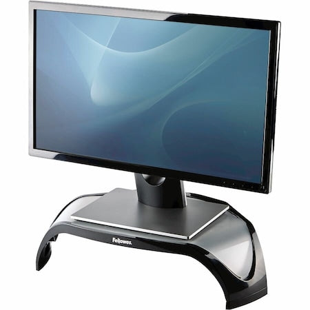 Corner Monitor Riser, Plastic, Black/Slvr