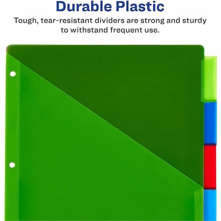 Divider,Plastic Pocket,5Tb,Assorted,PK5