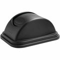 Untouchable(R) 10 1/2 gal Wastebasket Lid, Swing Black, Resin, 1 Openings 11 1/2 in W/Dia
