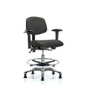 Medium Bench Chair Chair, Vin, Med Ben, Chr Tilt AA CF Gld, Gry, Adjustable Arms, 22" to 29" Height