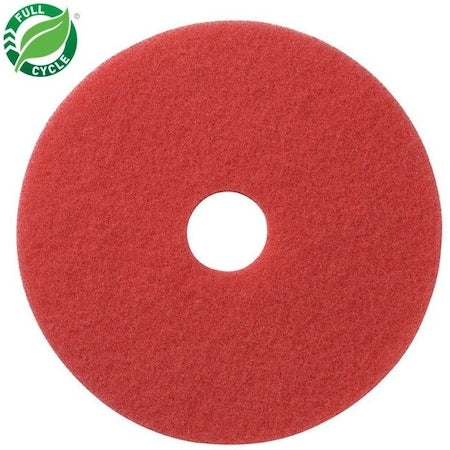 Red Buff Floor Pad, 20in., PK5