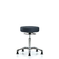 Vin Stool without Back Chr-Medium Bench Ht with Stationary Glides in Imperial Blue Trailblazer Vin