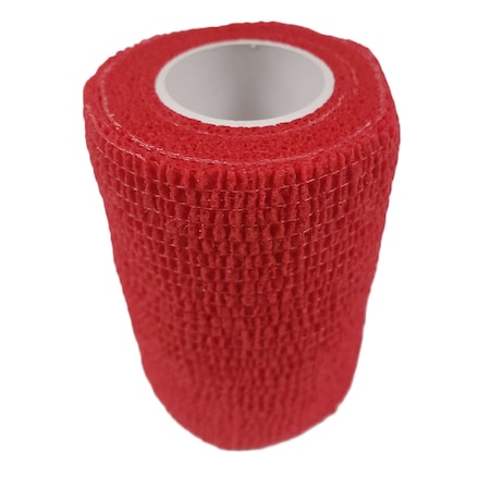 Self-Adhesive Bandage, 3" x 5yds (10-Pack), Red