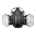 Half Mask Respirator, Rugged Comfort 6500, Not Rated, Bayonet, Size M, No Cartridges Included