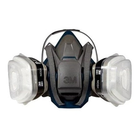 Half Mask Respirator, Rugged Comfort 6500, Not Rated, Bayonet, Size M, No Cartridges Included